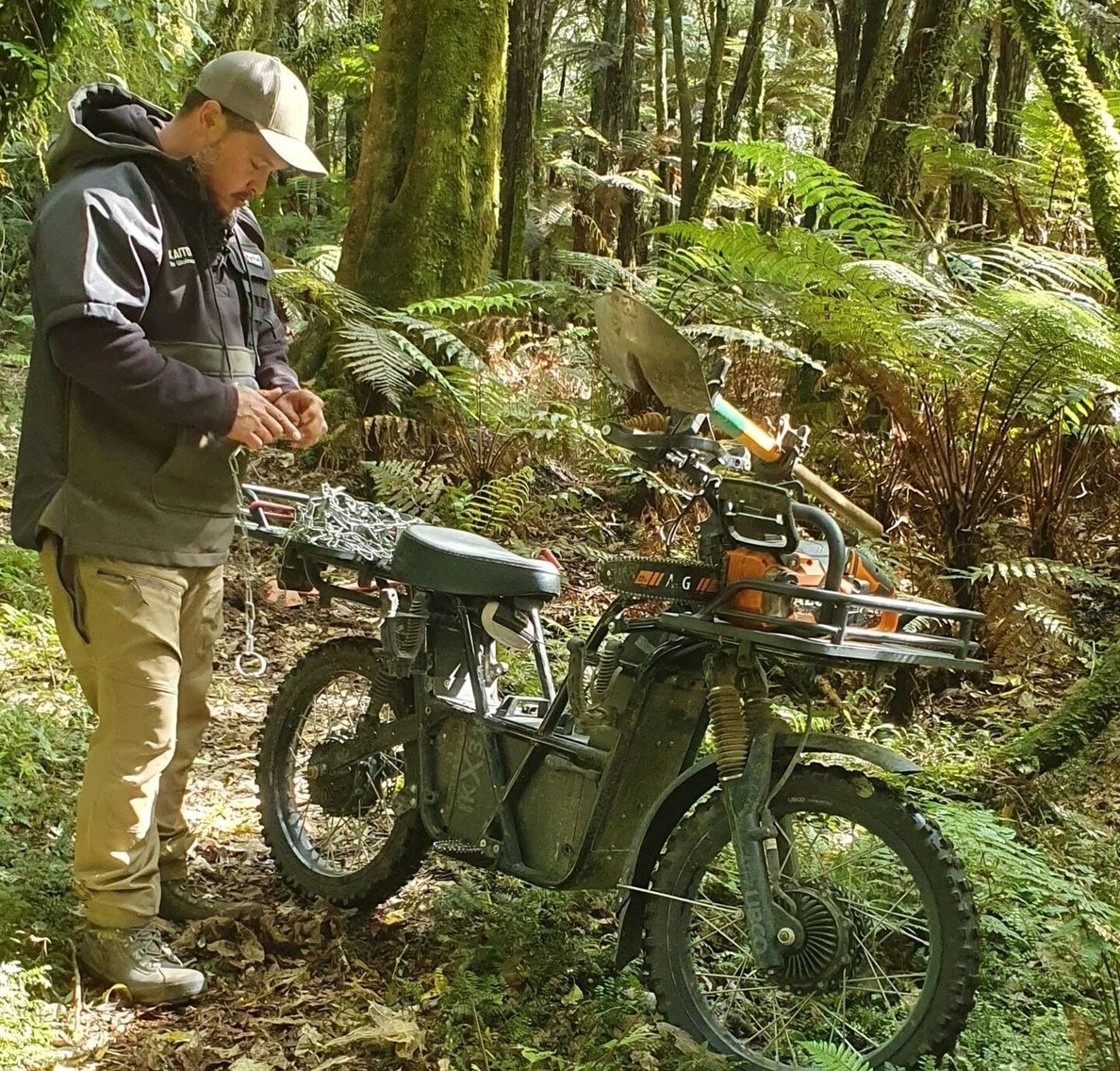 Owen Boynton - TOA Hunter Gatherer with his UBCO 2X2