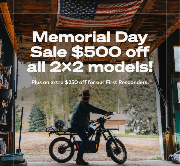 Memorial Day Sale this weekend - take $500 off